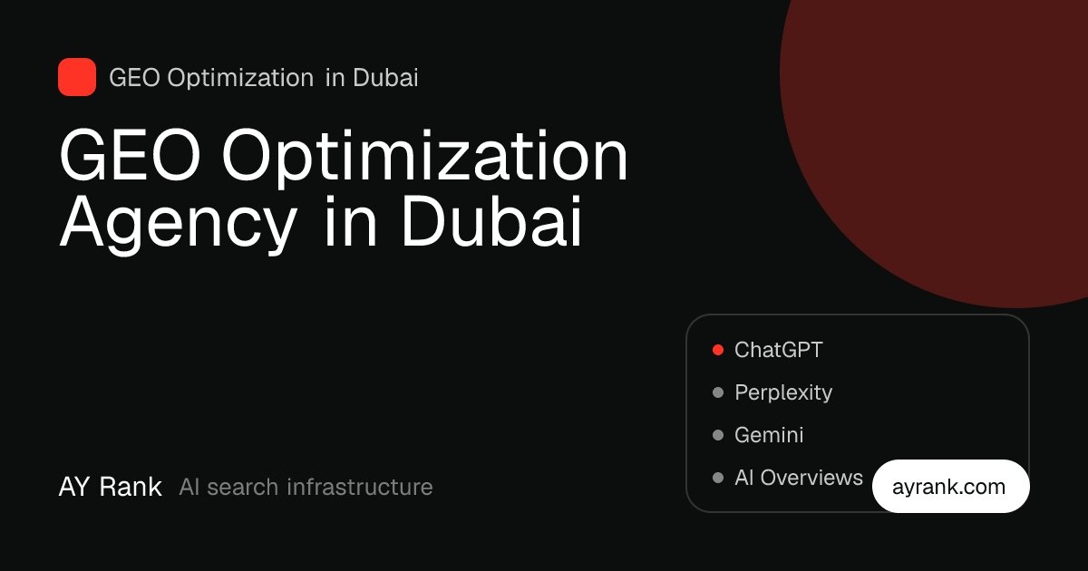 GEO Optimization in Dubai